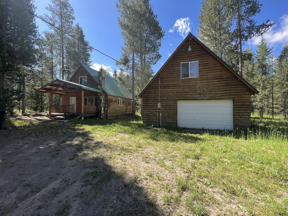 Rustic cabin in the woods