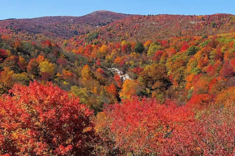 Enjoy beautiful autumn colors from lookout points along the blueridge parkway