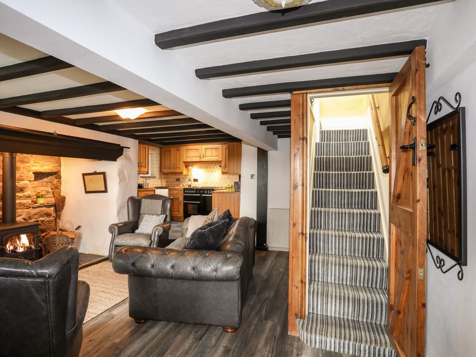 Flat-screen TV, fireplace, DVD player