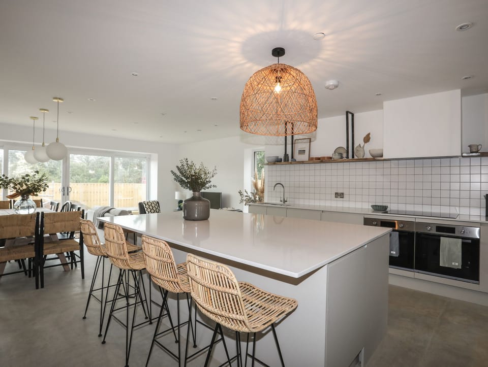 Fridge, dishwasher, electric kettle, toaster
