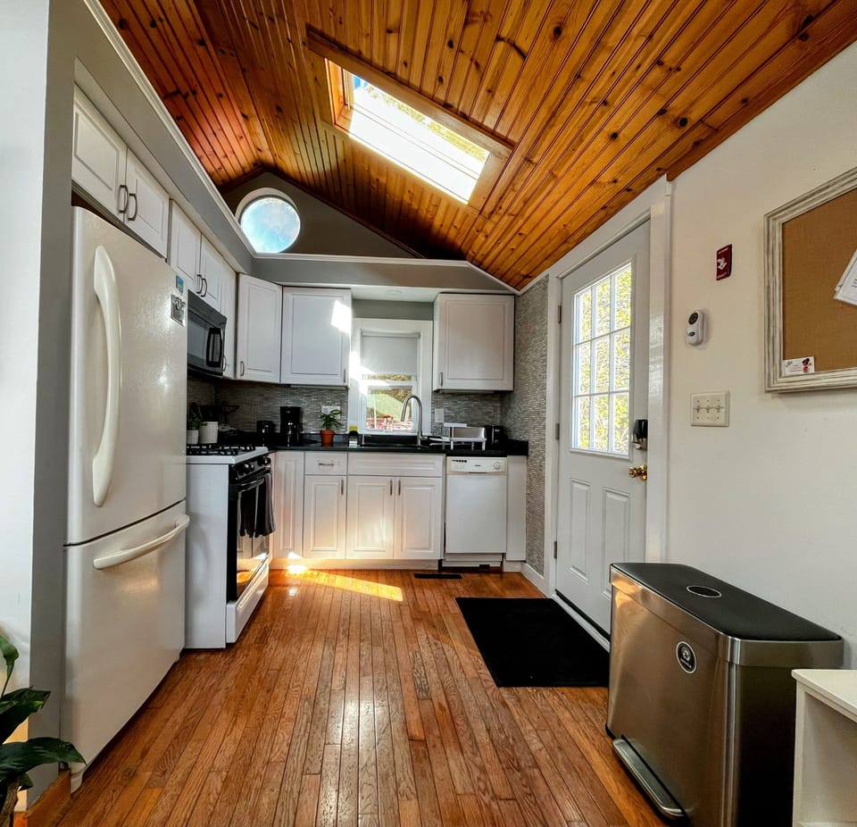 Fully stocked modern clean kitchen
