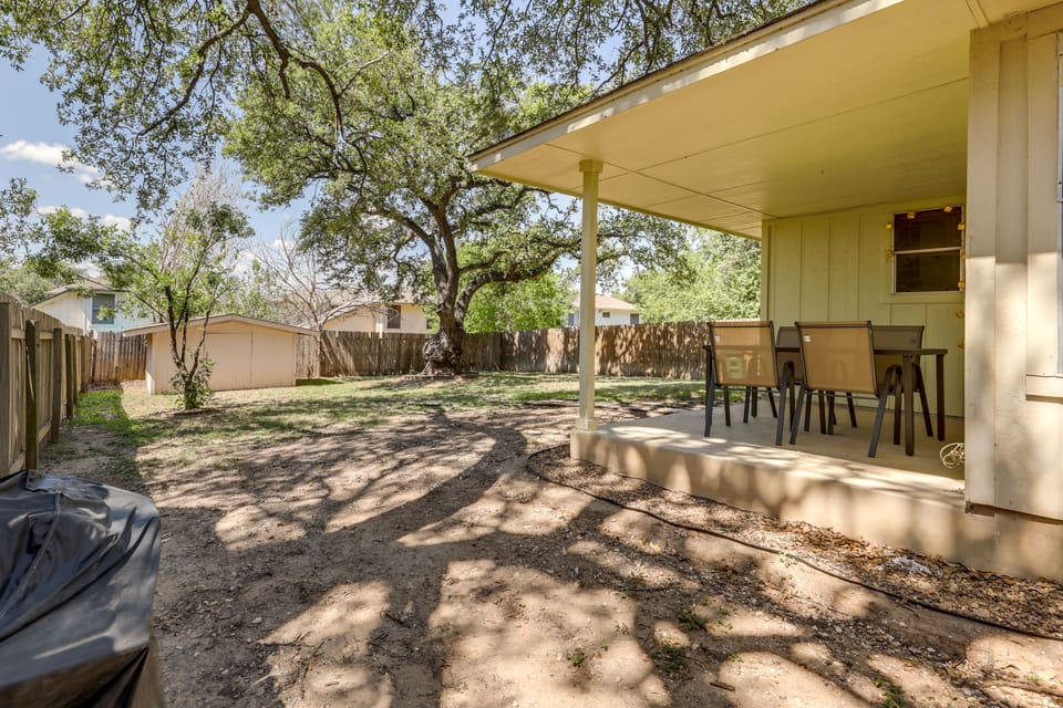 Fenced Yard | Covered Patio