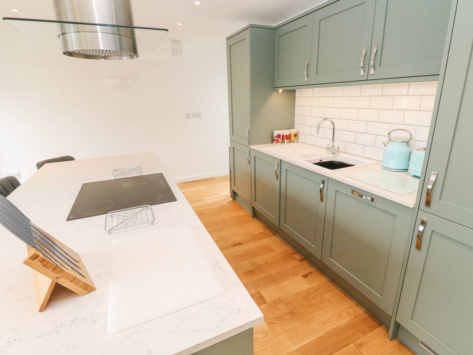Fridge, dishwasher, electric kettle, toaster