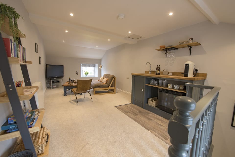 Second floor: Well worth climbing the stairs to this sitting room with views across to Middleham Castle