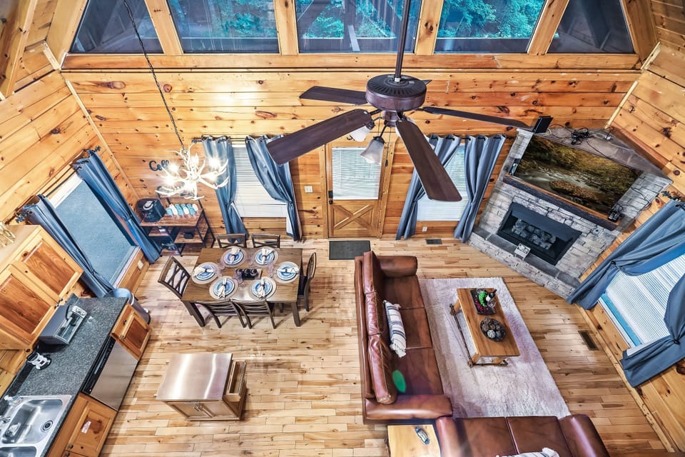 The open floor plan is great for families or even small grp of friends to gather