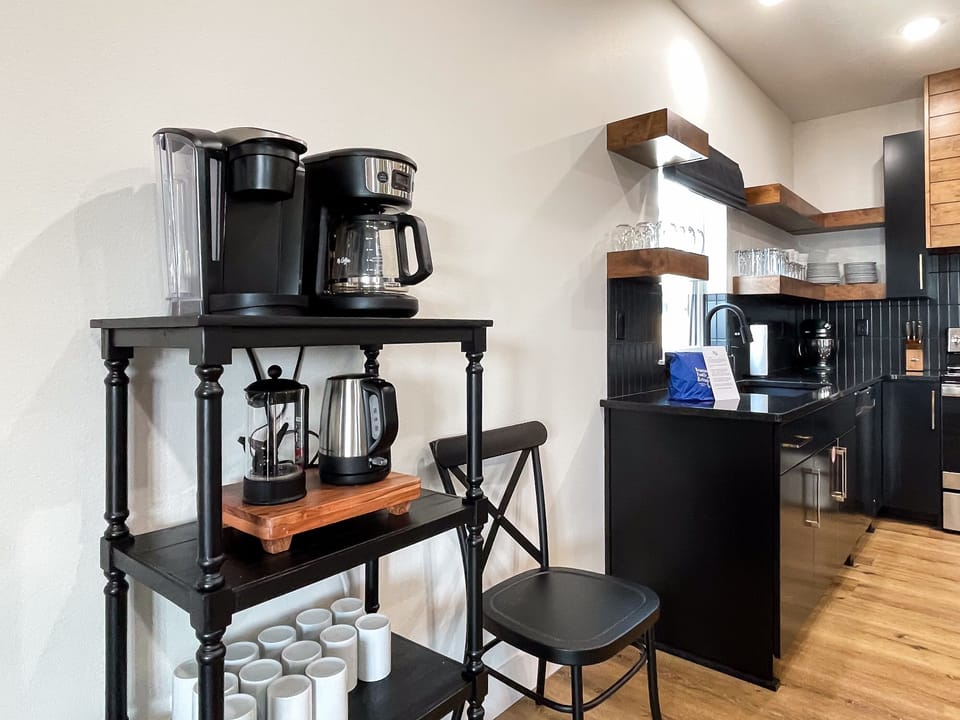 Coffee bar area that you have 3 options to how you make your coffee