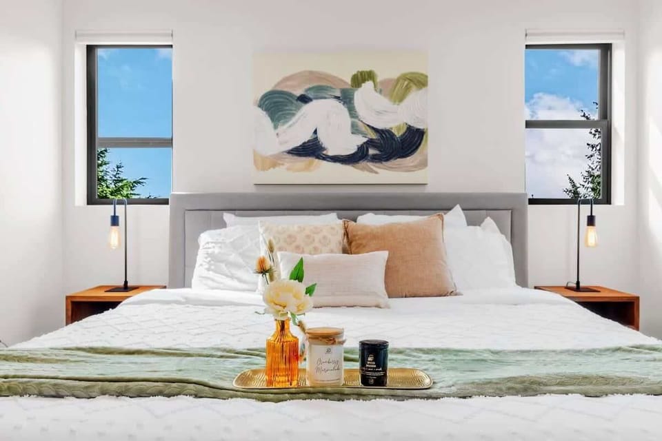 Master bedroom with king size bed