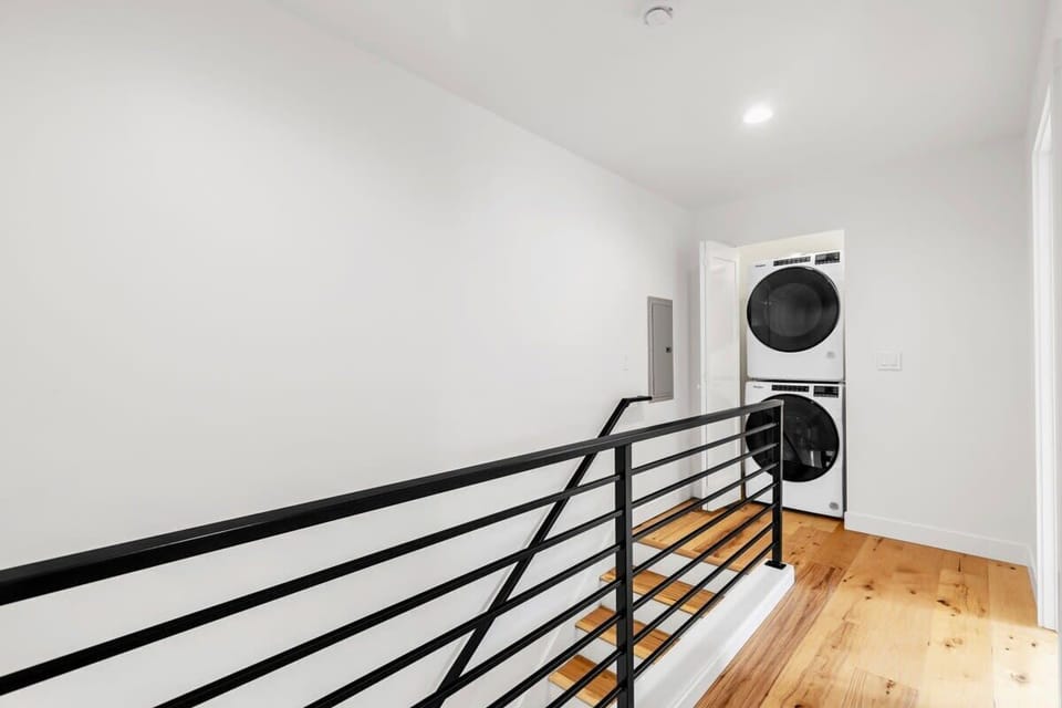 The star leading to the 2nd floor. The washer and dryer is here