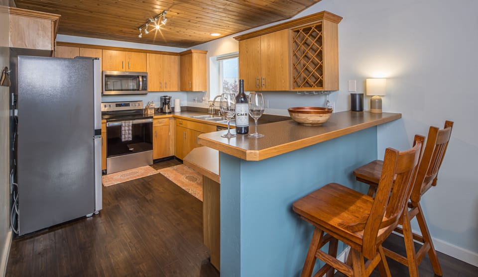 Kitchen with Bar Seating for 2