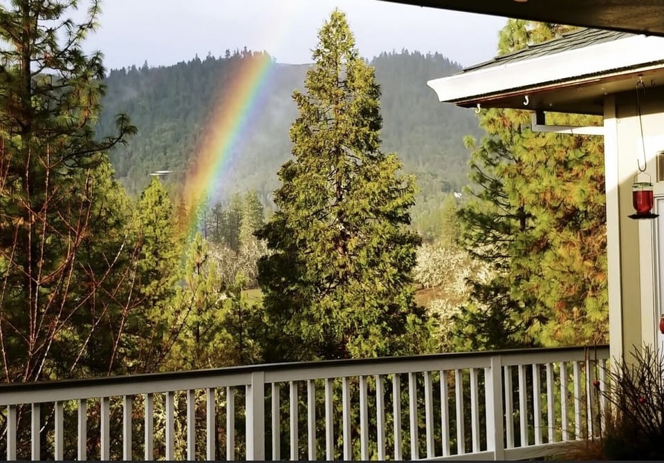 1500 Sq ft wrap around deck facing valley and mountains