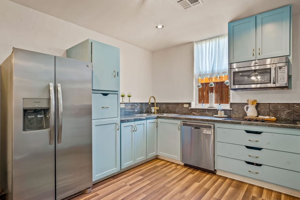 Fully stocked kitchen