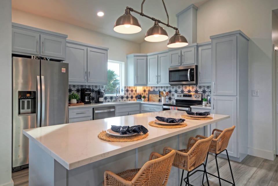 Kitchen island.