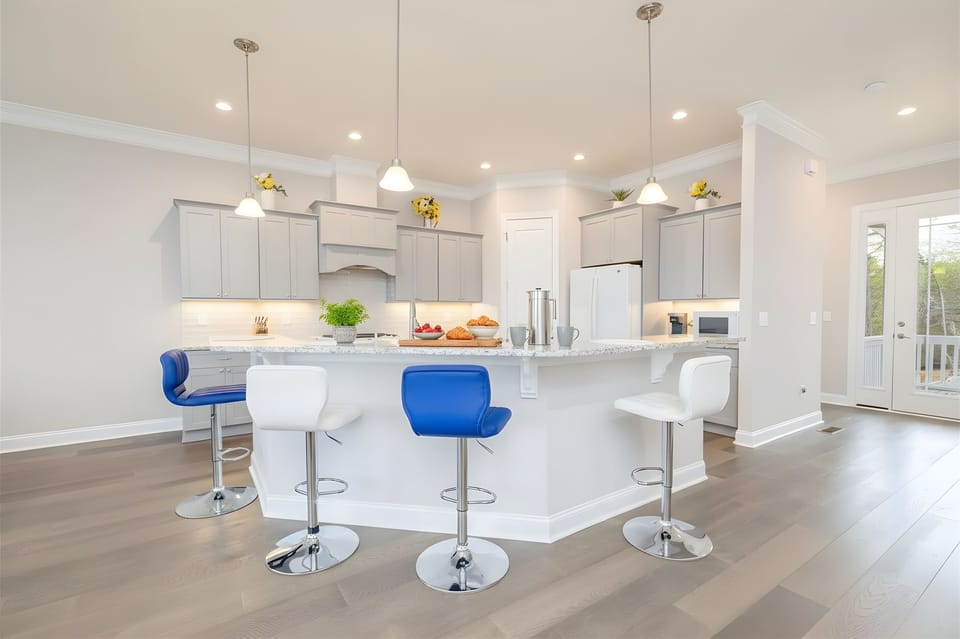 Ahh...the kitchen with a bar for munching and hanging out.