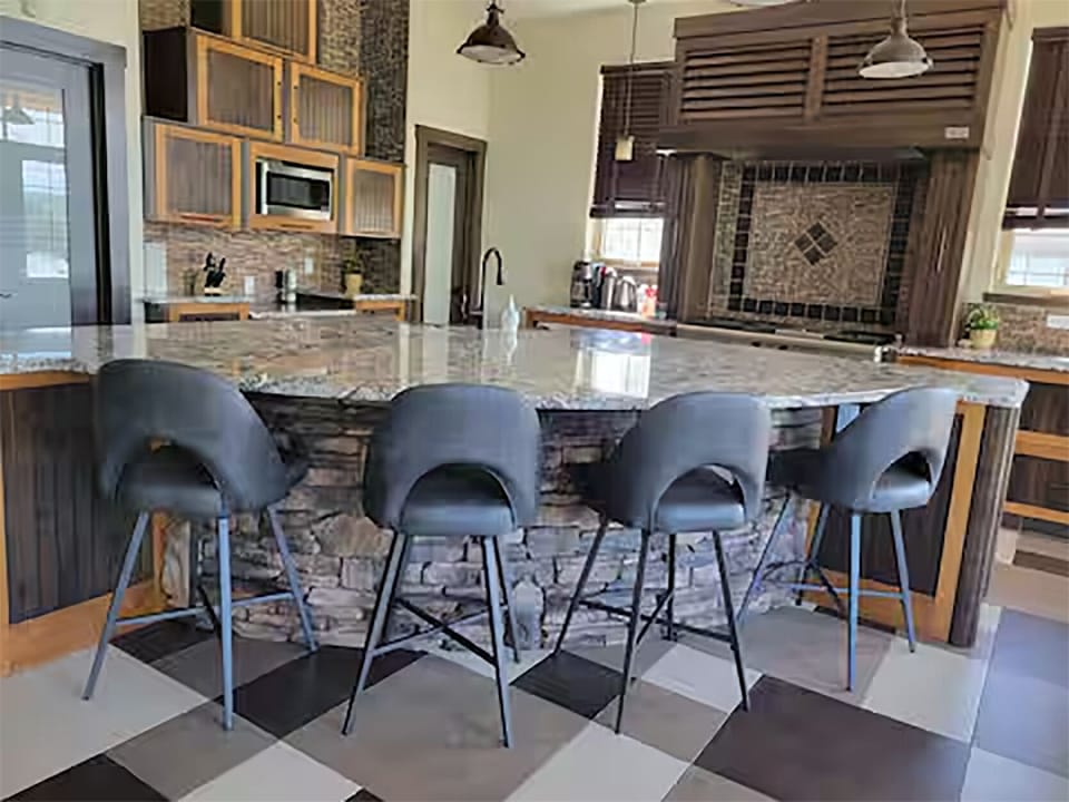 Bar stools on Kitchen Island