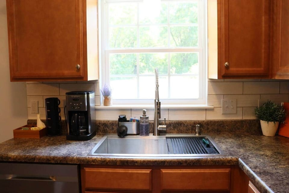 Big farm style sink.  