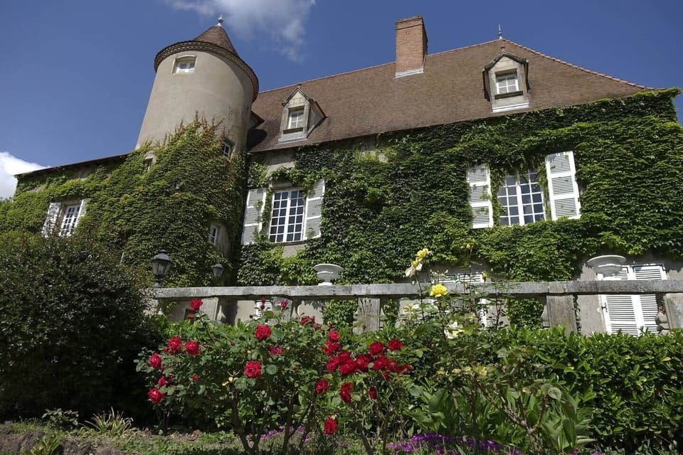 Roses devant le château