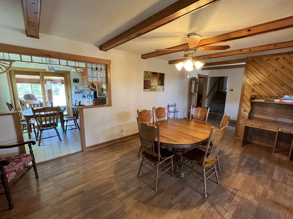 Dining room, with work desk