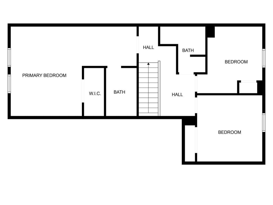 Unit B second floor: primary king bedroom with ensuite bath plus two additional king bedrooms and full hallway bath.