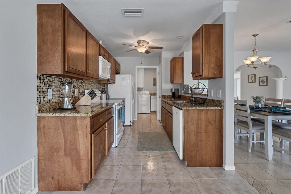 Galley Kitchen for easy meal prep