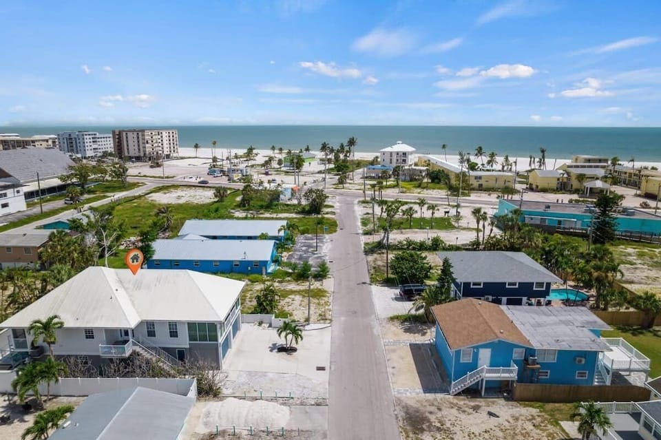 Aerial view of the home