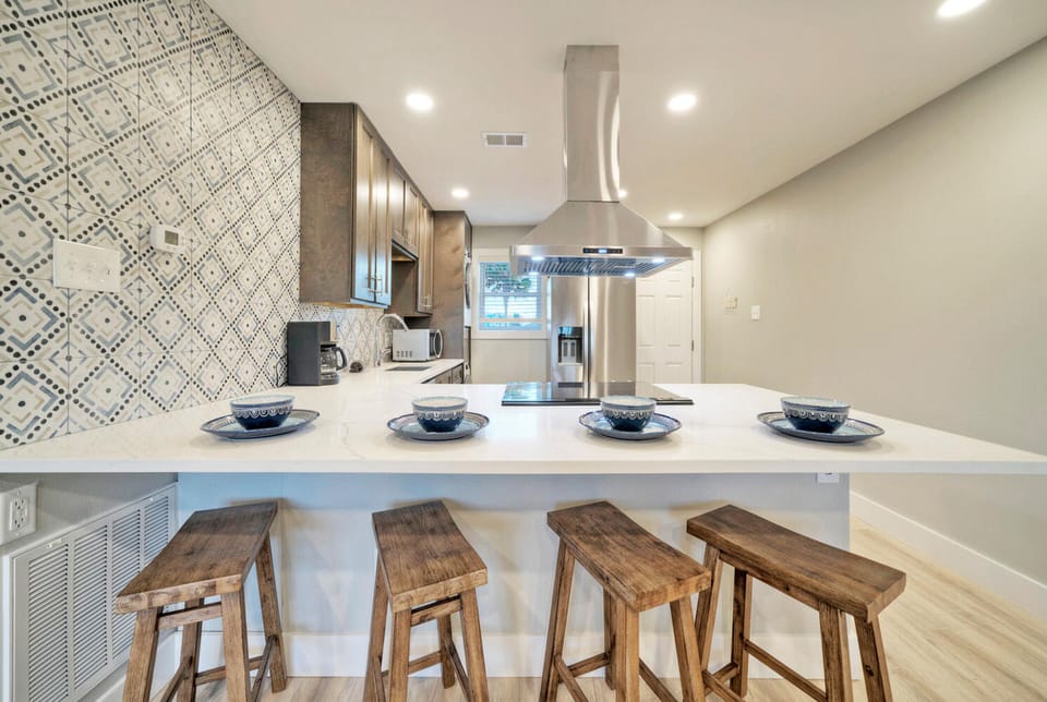 Breakfast bar for four.