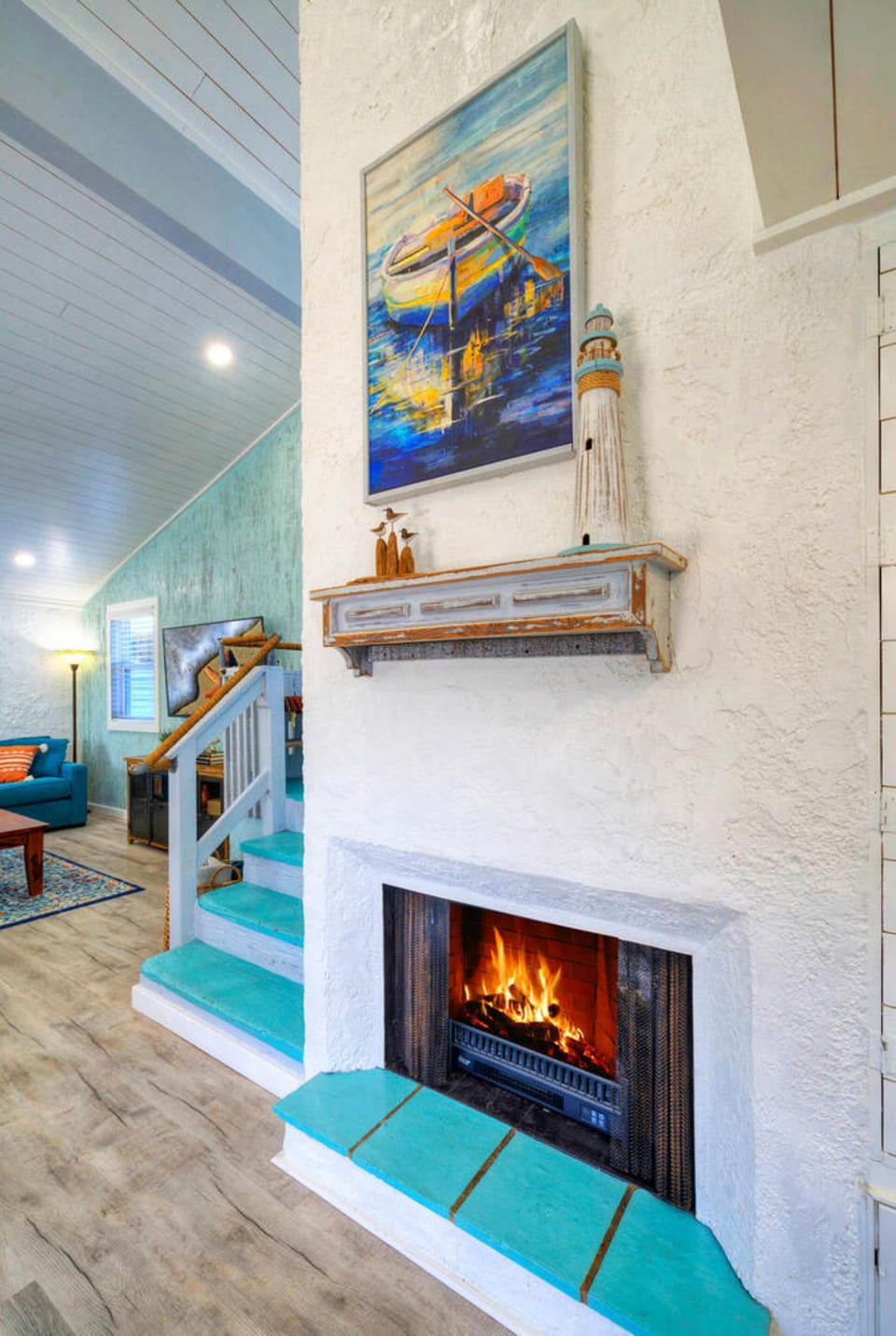 Classic Port Aransas home curated details.