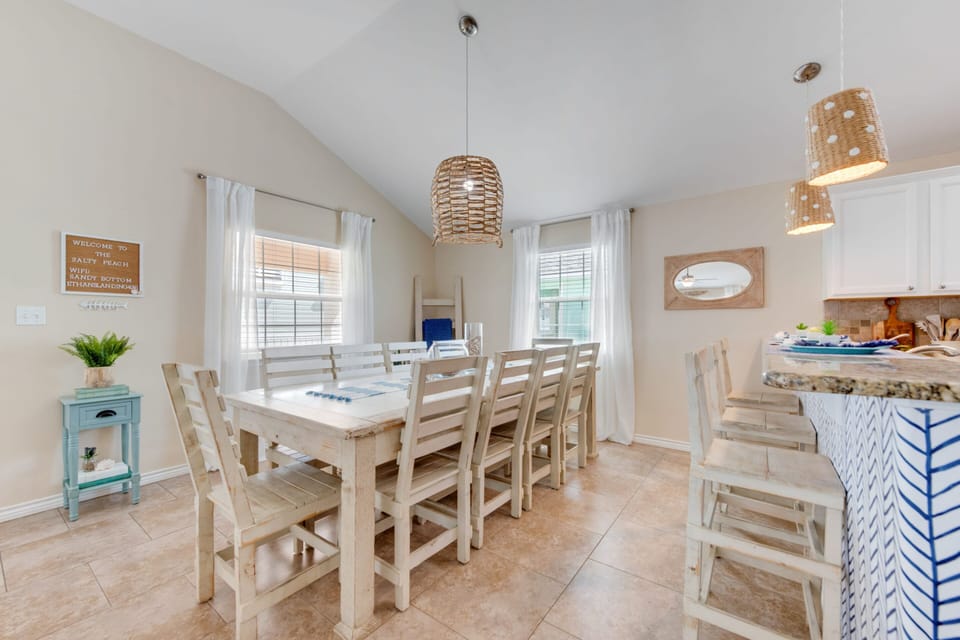 Wooden dining set for that rustic elegance.