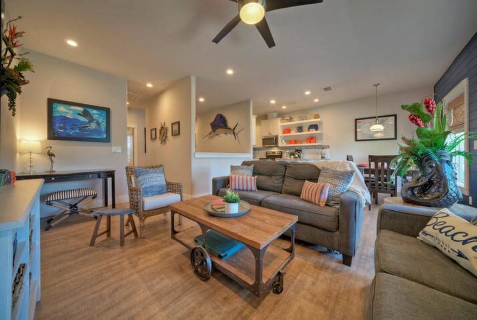 A cozy living area, perfect for your guests to unwind and relax.