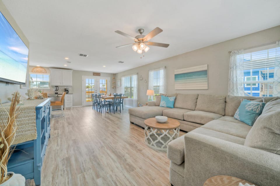 Open concept of living & dining space.
