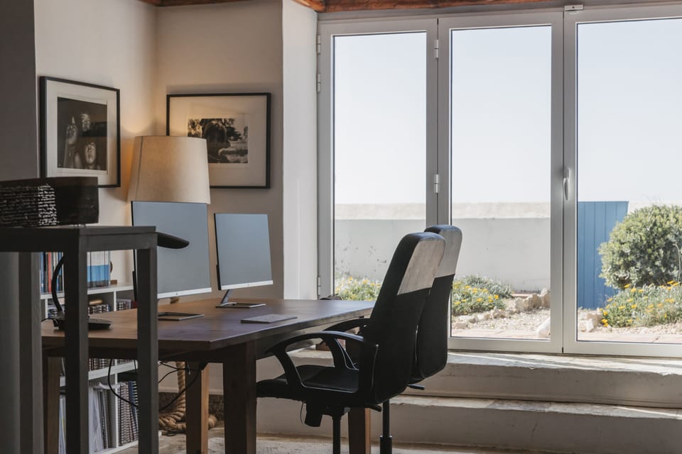 Office and workspace sea view