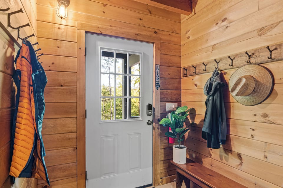 Plenty of hooks to hang your jackets, hats, and gloves. 