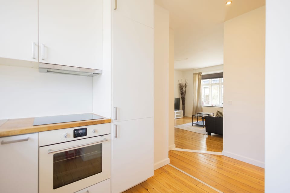 Apartment (1) | Private kitchen | Full-size fridge, microwave, oven, espresso maker