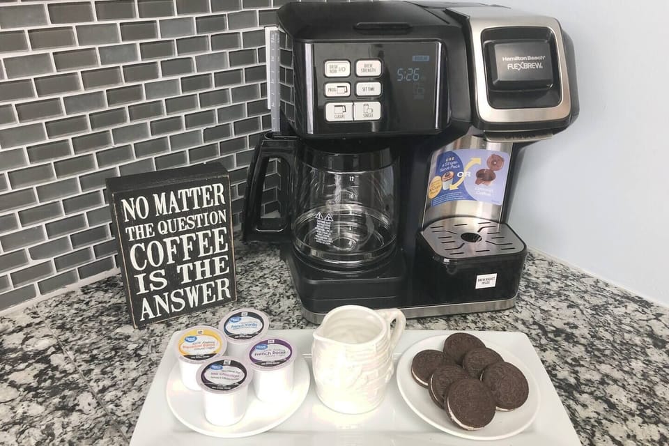 Coffee Machine with Keurig and Drip Coffee.