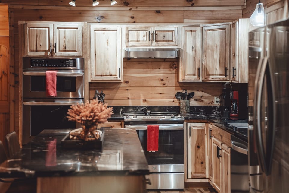 Granite Countertops and Stainless Steel appliances.