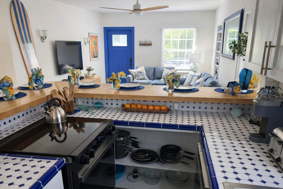 Fully stocked kitchen