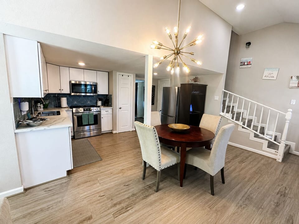 Living area facing the door