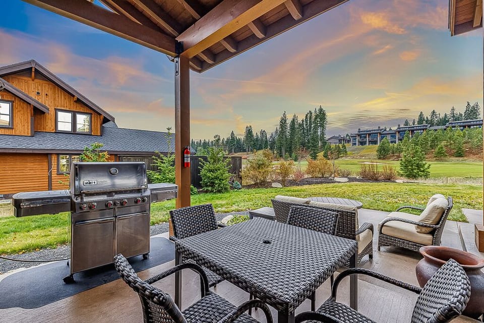 Patio Dining with Gas BBQ Grill