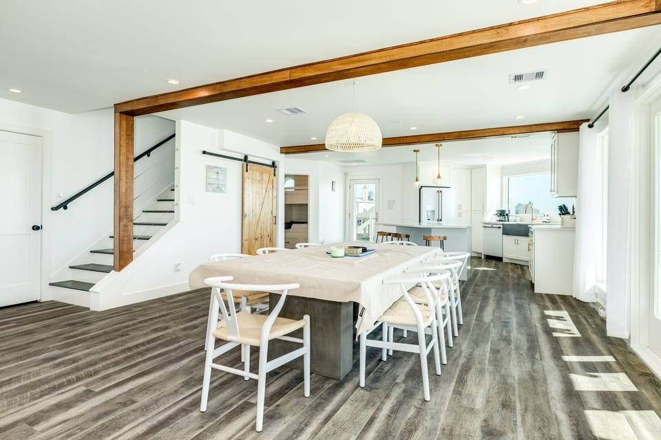Large dining table seating 8