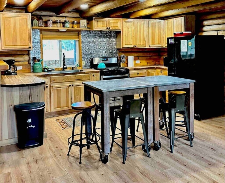 View of kitchen from living room.