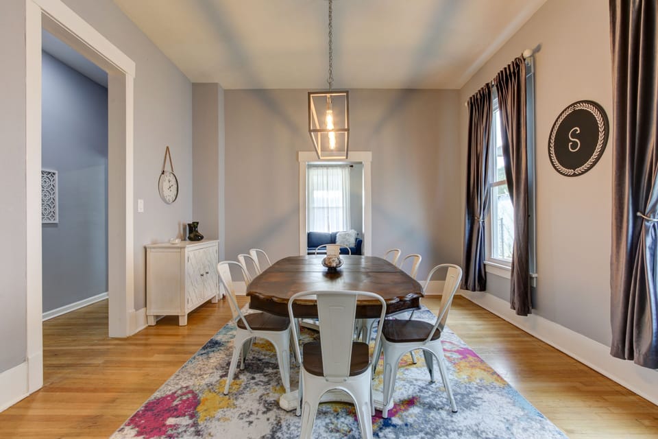 Dining room with seating for 8.