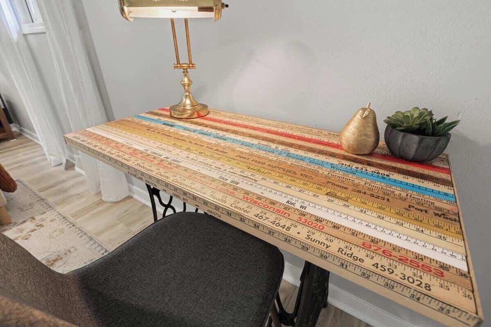 Desk in upper king bed room