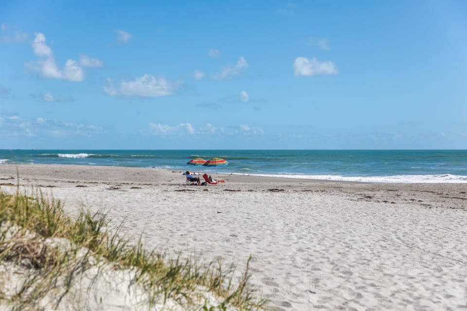 Walk to the beach in about eight minutes and claim your stretch of sand.