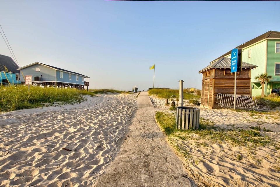 Just across the street is beach access.