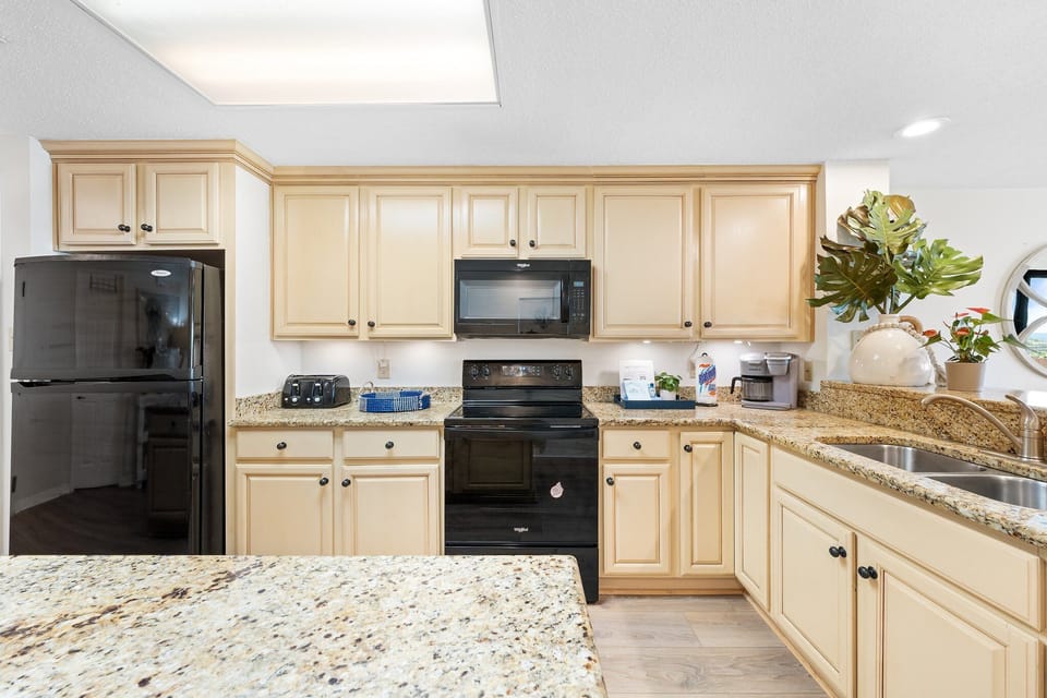 Fully stocked kitchen