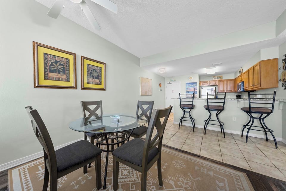 Enjoy a meal at the dining table