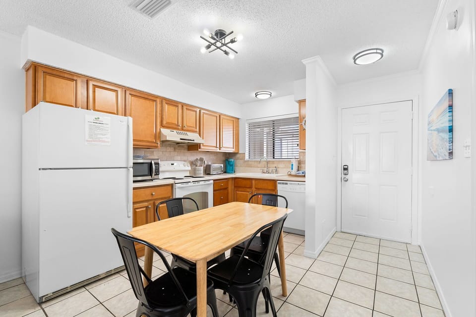 Kitchen with dining area.