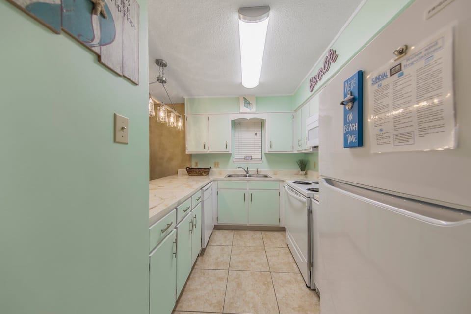 Well-equipped kitchen.