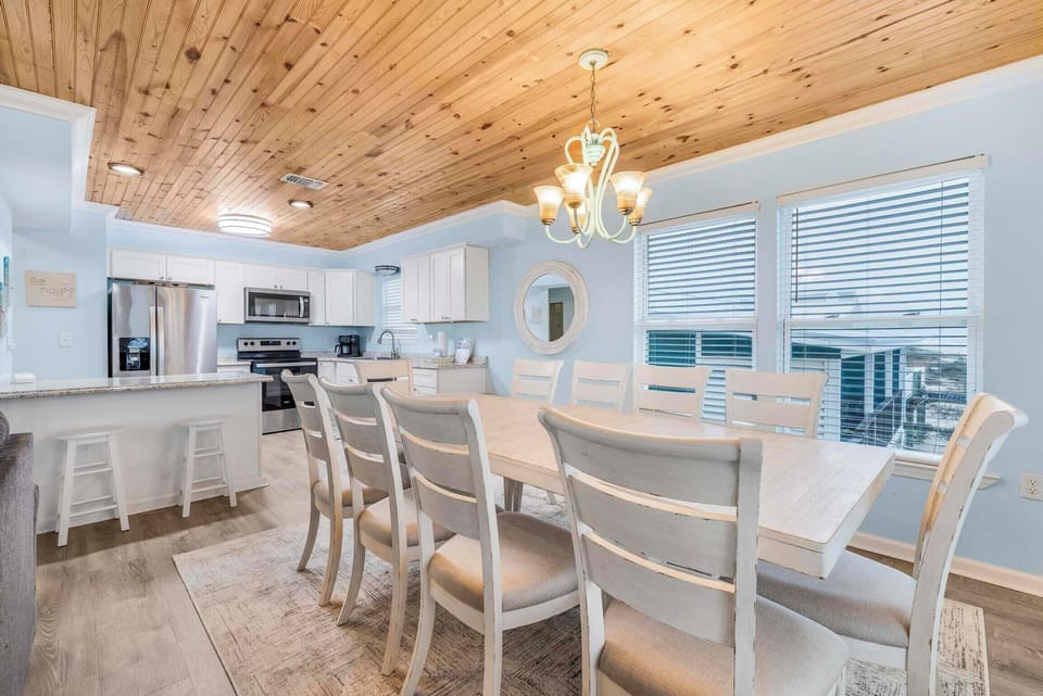 Dining area and kitchen