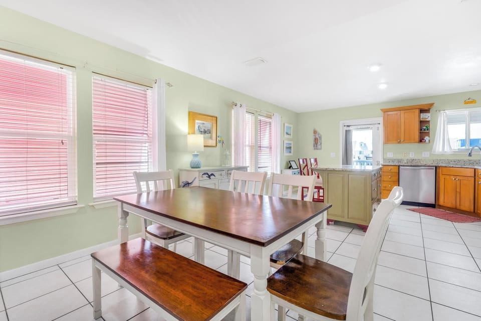 Dining area and kitchen
