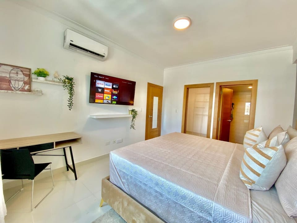 Master bedroom with bathroom